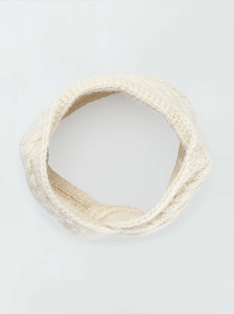 Bandeau cache oreilles torsadé ECRU1 - Kiabi