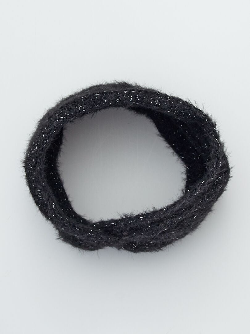 Bandeau cache oreilles avec strass - noir - Kiabi - 4.40€