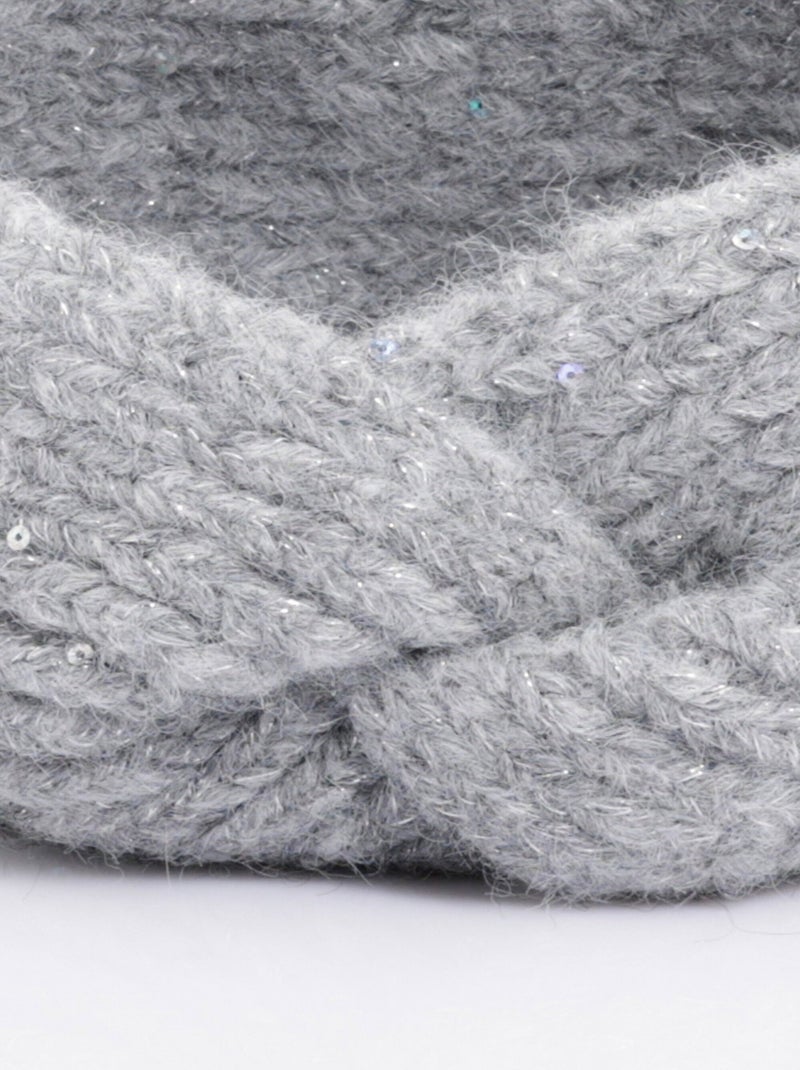 Bandeau chaud maille brillante à sequins - AFIBEL Gris - Kiabi