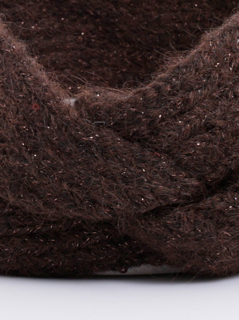 Bandeau chaud maille brillante à sequins - AFIBEL Marron - Kiabi