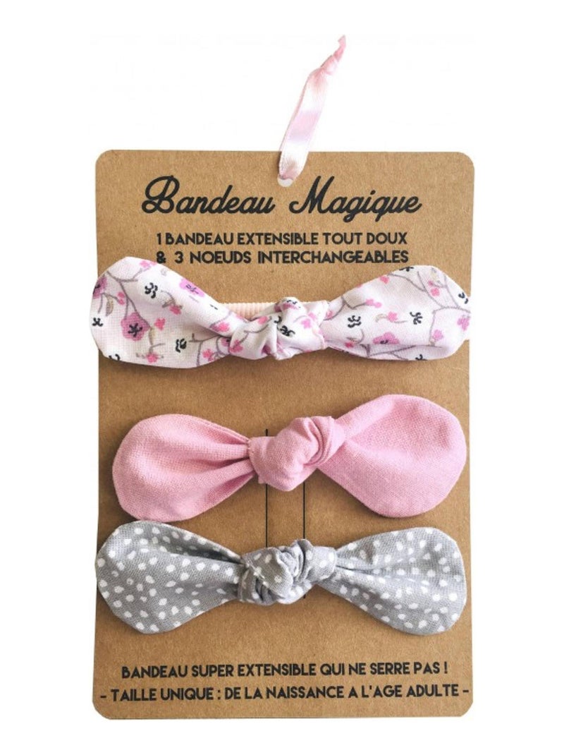 Bandeau cheveux enfant - bandeau magique, Liberty BB&CO Rose - Kiabi