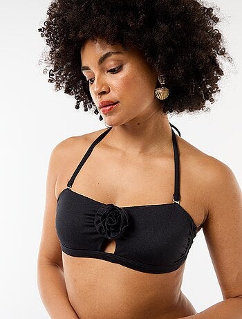 Bandeau de bain avec détail fleur en relief
