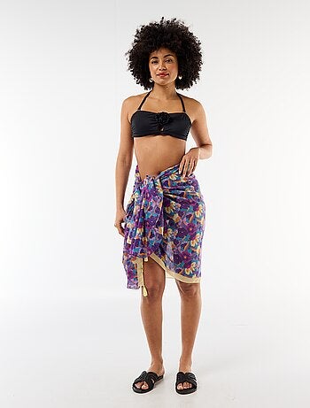 Bandeau de bain avec détail fleur en relief