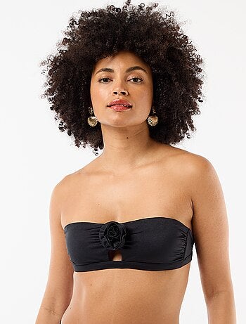 Bandeau de bain avec détail fleur en relief
