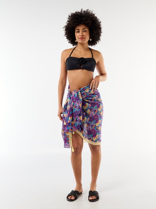 Bandeau de bain avec détail fleur en relief - Kiabi