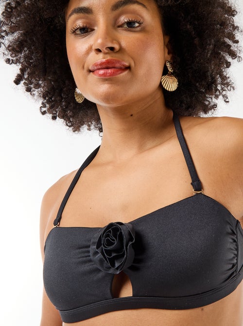 Bandeau de bain avec détail fleur en relief - Kiabi