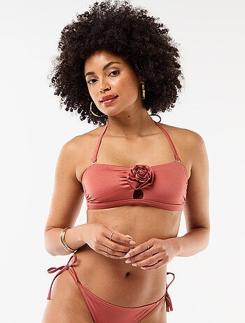 Bandeau de bain avec détail fleur en relief
