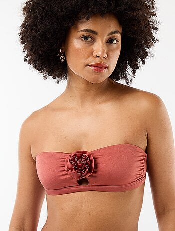 Bandeau de bain avec détail fleur en relief