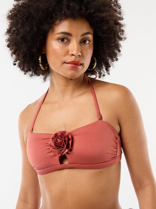 Bandeau de bain avec détail fleur en relief - Kiabi