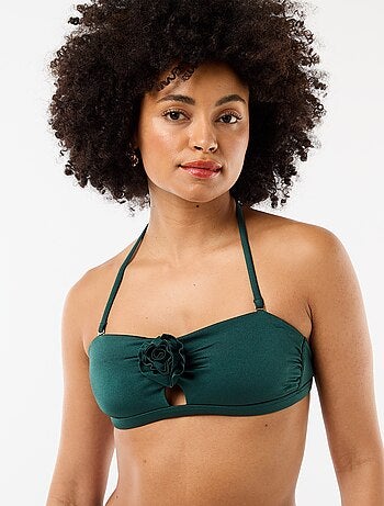 Bandeau de bain avec détail fleur en relief