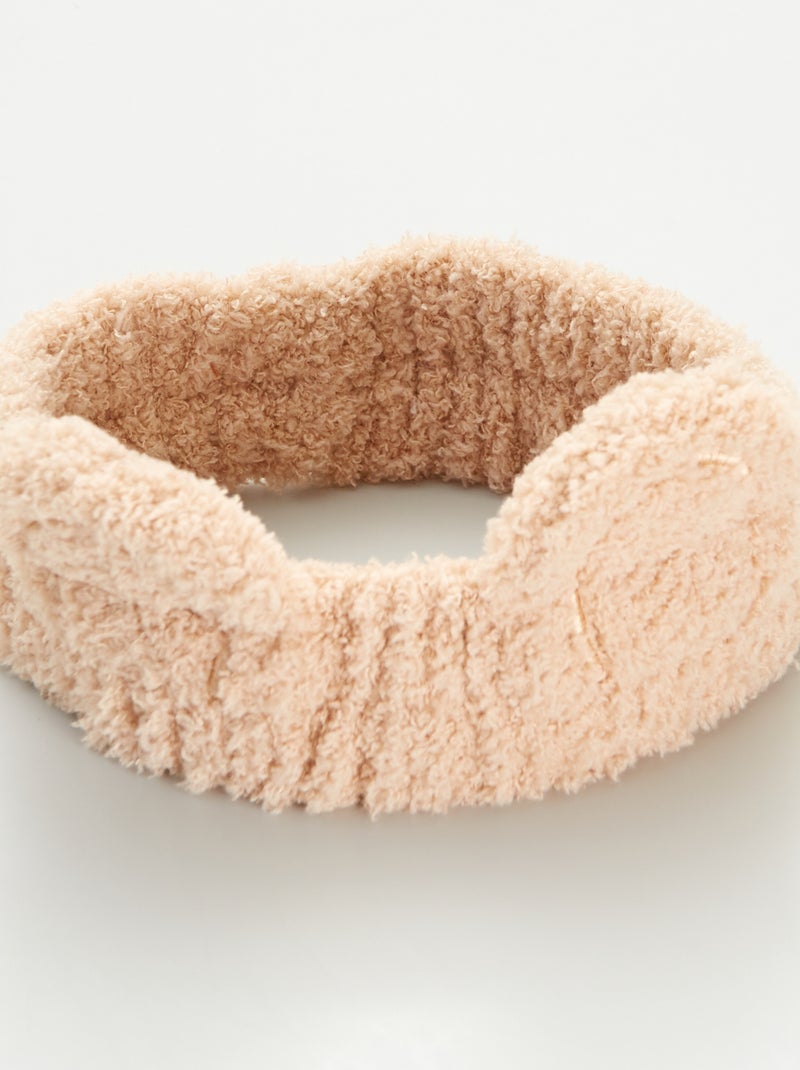 Bandeau effet moutonné Beige - Kiabi