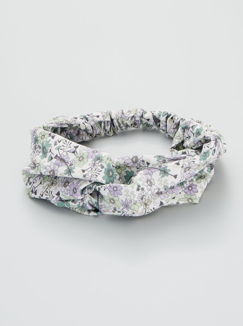 Bandeau élastique à motifs fleuris rose - Kiabi