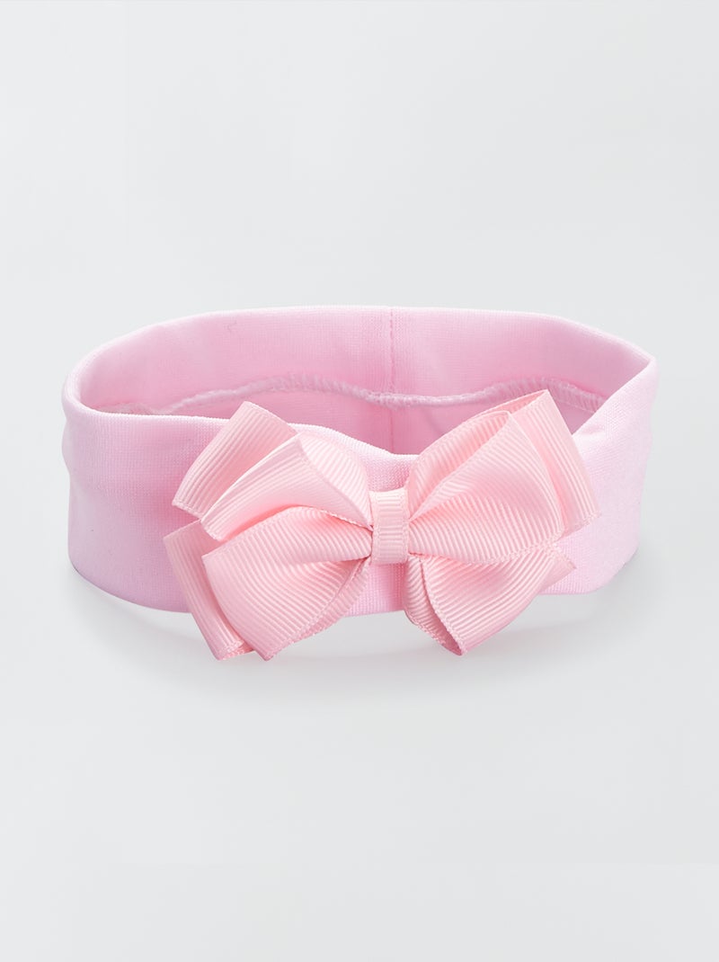 Bandeau élastique à noeud rose - Kiabi