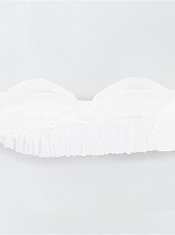 Bandeau en broderie anglaise - Kiabi