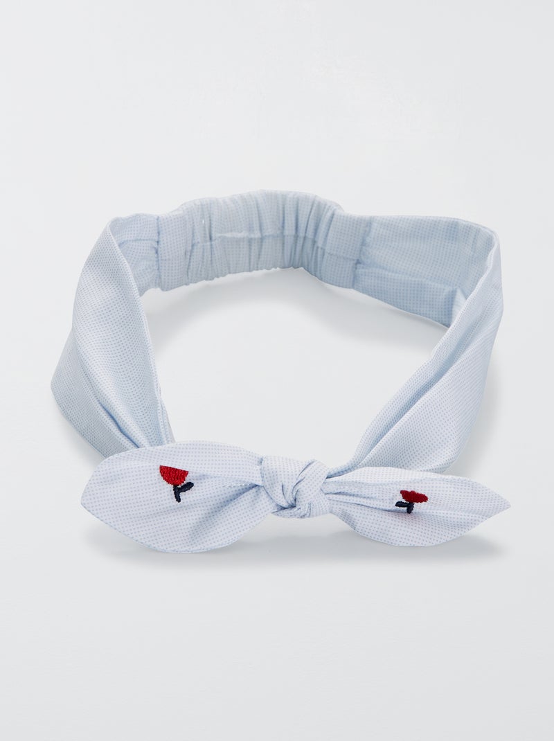 Bandeau en coton Bleu - Kiabi