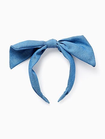 Bandeau en Denim avec Nœud