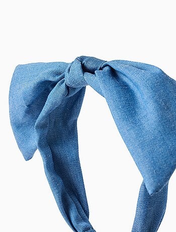Bandeau en Denim avec Nœud