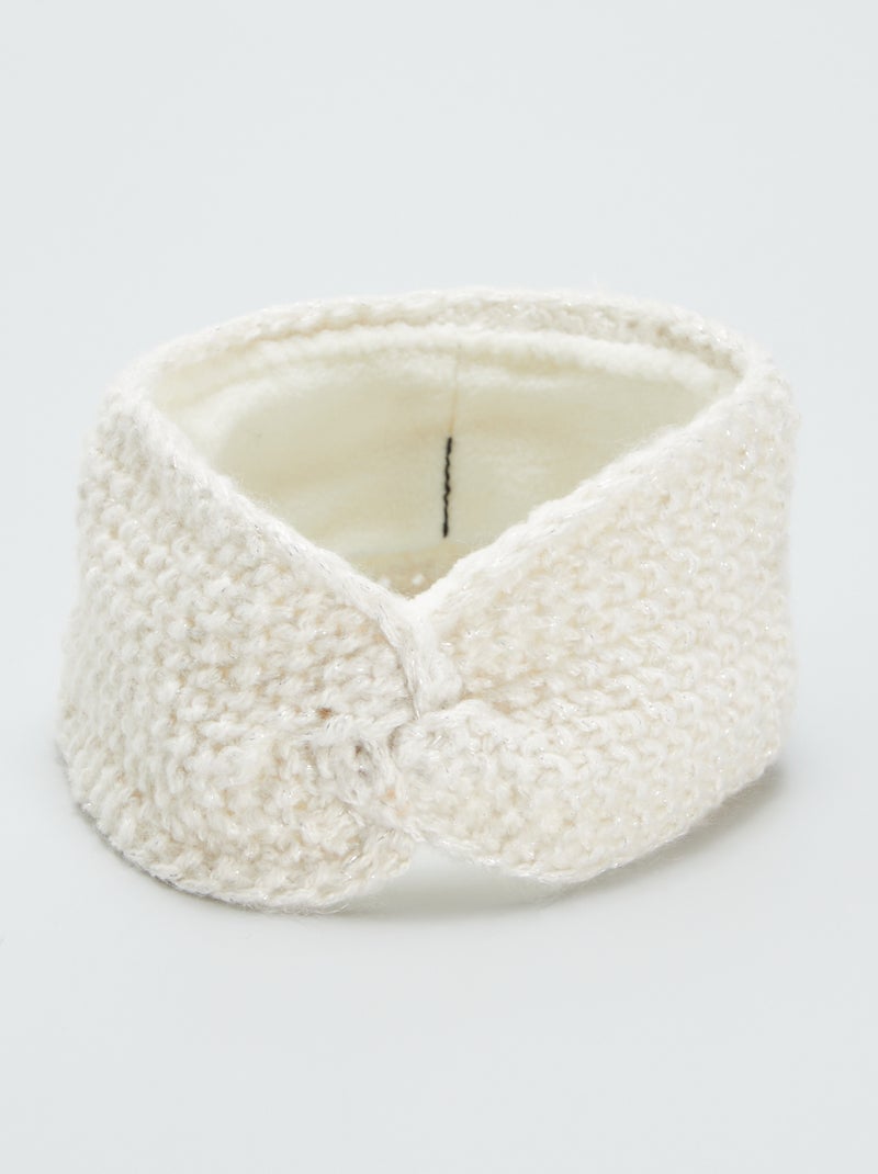 Bandeau en maille Blanc - Kiabi