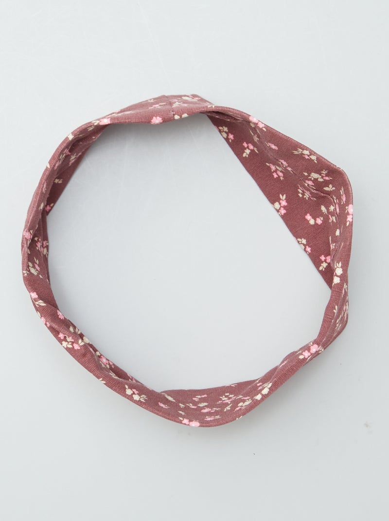 Bandeau en maille Rose - Kiabi
