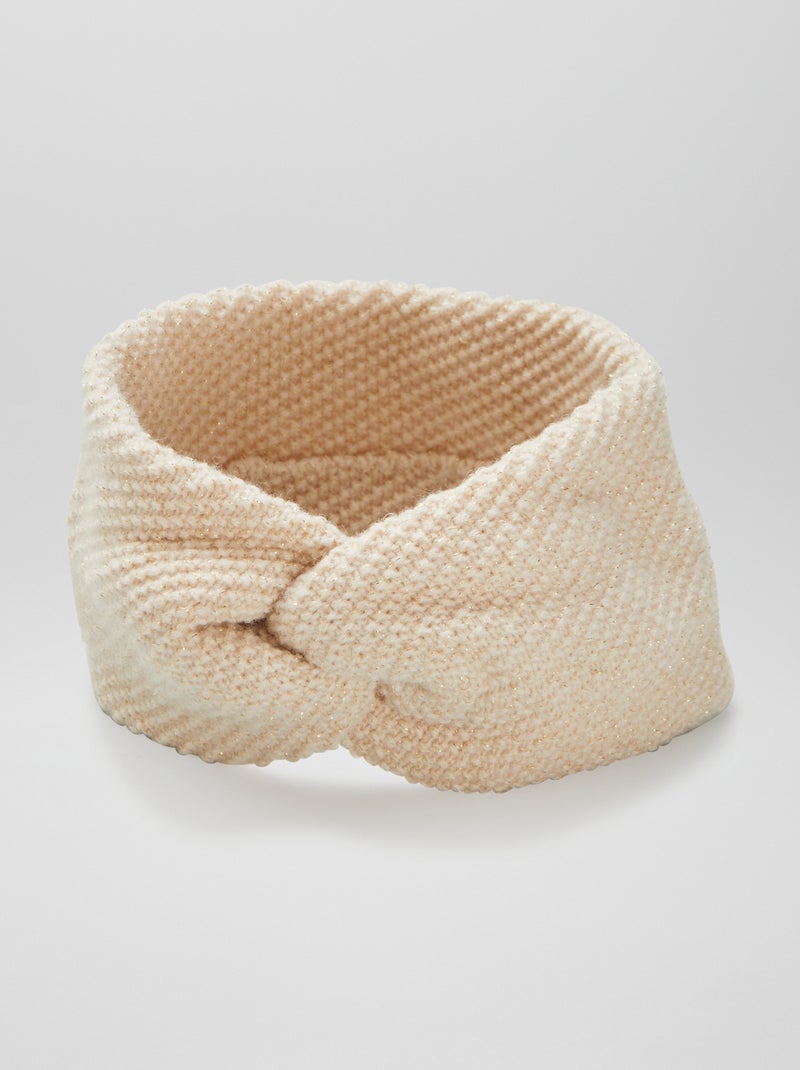 Bandeau en maille tricot Beige - Kiabi