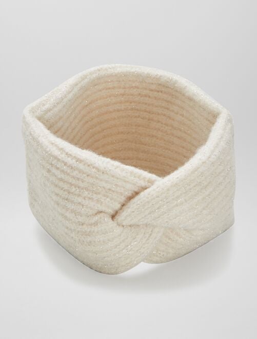 Bandeau en maille tricot - Kiabi