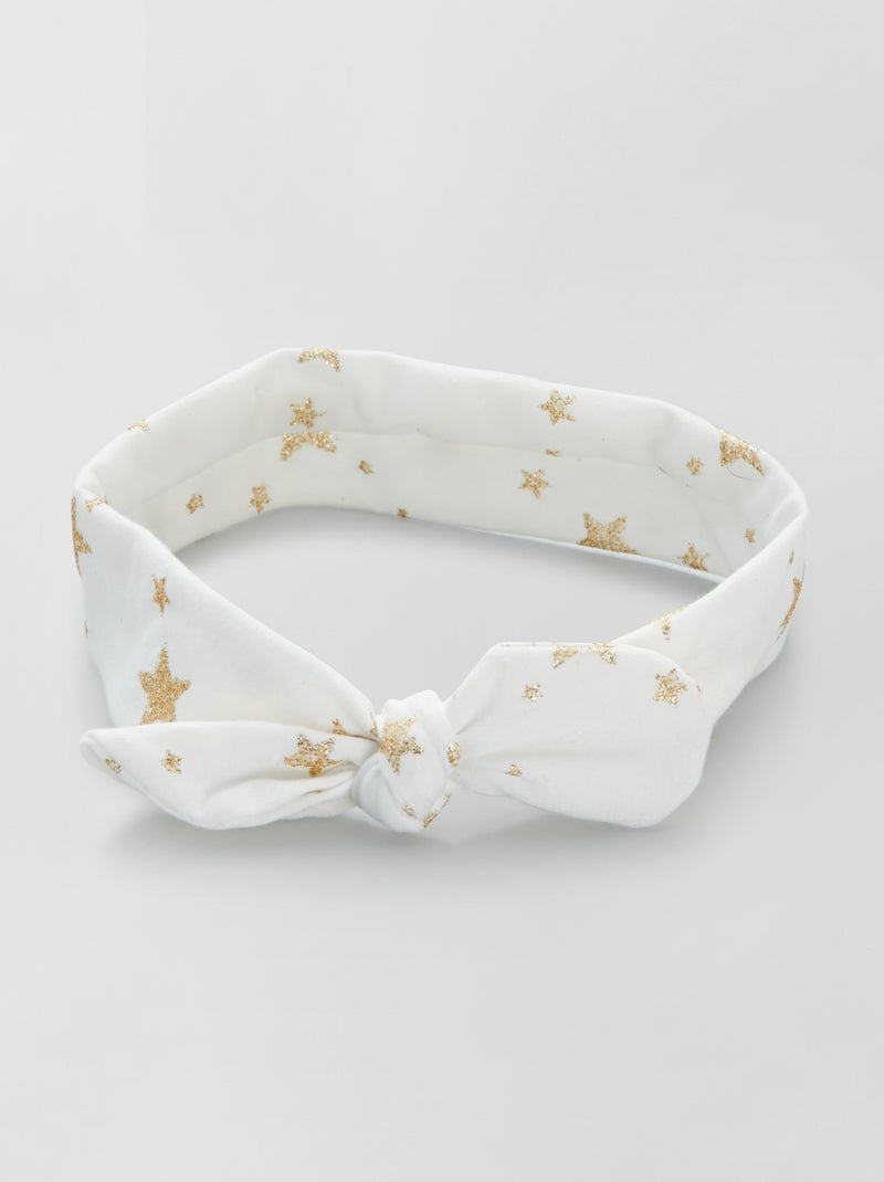 Bandeau en textile imprimé Blanc - Kiabi