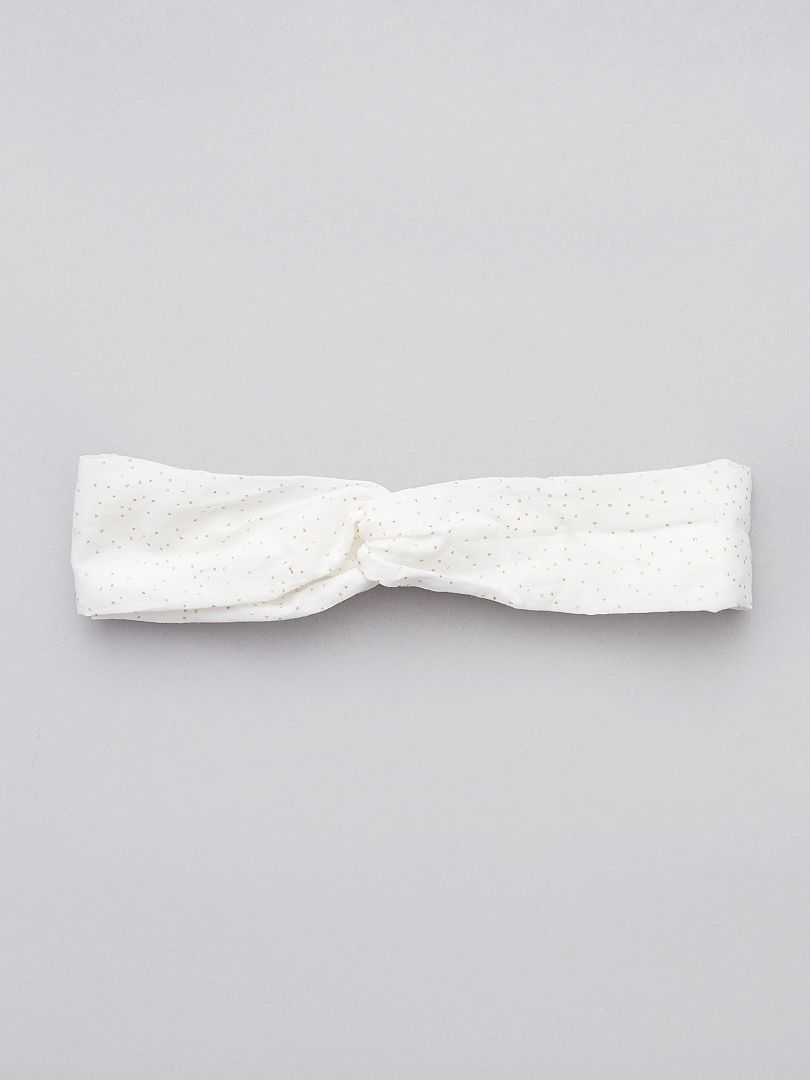 Bandeau en toile de coton blanc - Kiabi