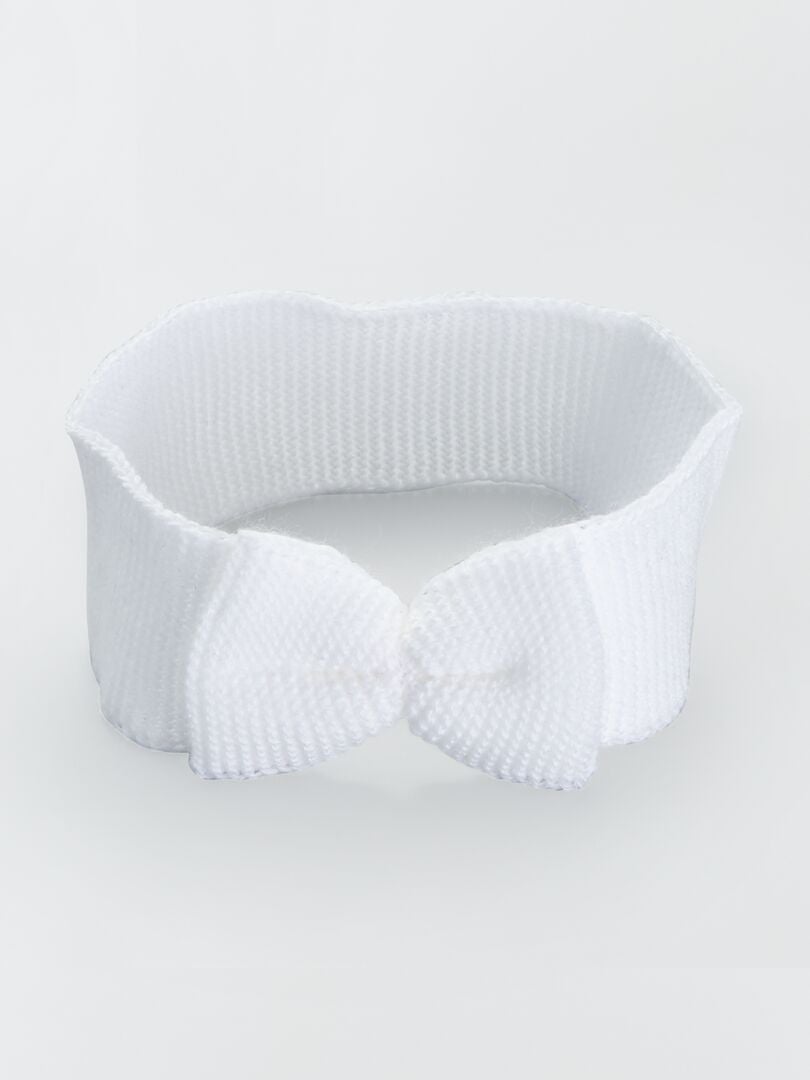 Bandeau en tricot 'La Manufacture de Layette' blanc - Kiabi