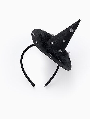 Bandeau en Velours avec Chapeau de Sorcière