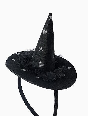 Bandeau en Velours avec Chapeau de Sorcière