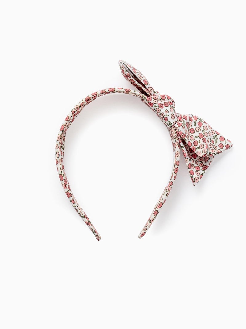 Bandeau Floral avec Nœud Beige clair - Kiabi
