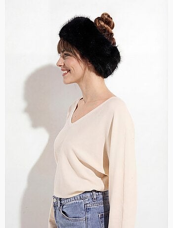 Bandeau headband chic en fourrure - AFIBEL