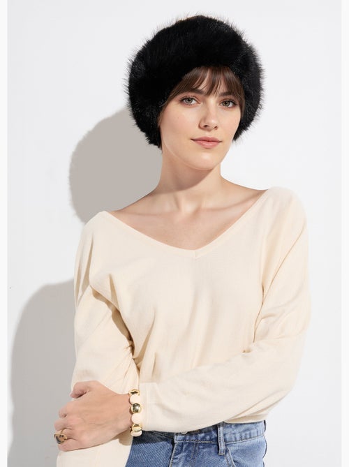 Bandeau headband chic en fourrure - AFIBEL - Kiabi
