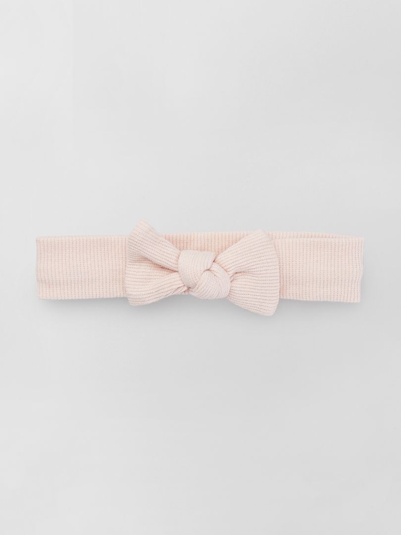 Bandeau jersey côtelé Rose clair - Kiabi