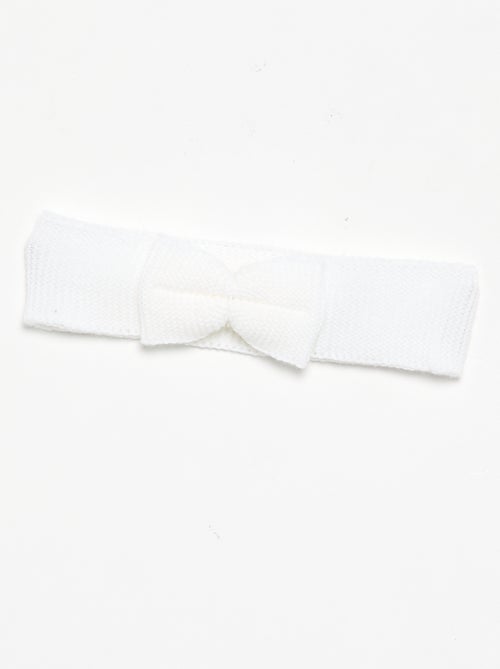 Bandeau 'La manufacture de layette' en tricot avec nœud - Kiabi Bandeau 'La manufacture de layette' en tricot avec nœud - Kiabi