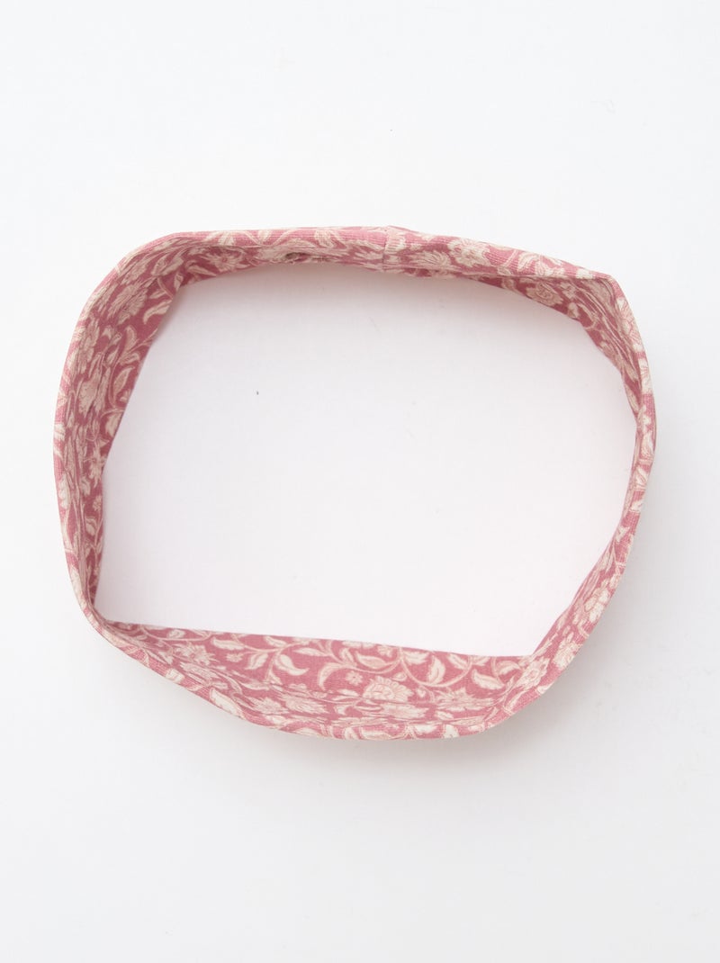 Bandeau pour cheveux à motif Rose - Kiabi