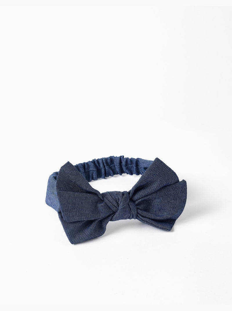Bandeau pour cheveux avec nœud et élastique Beige clair - Kiabi