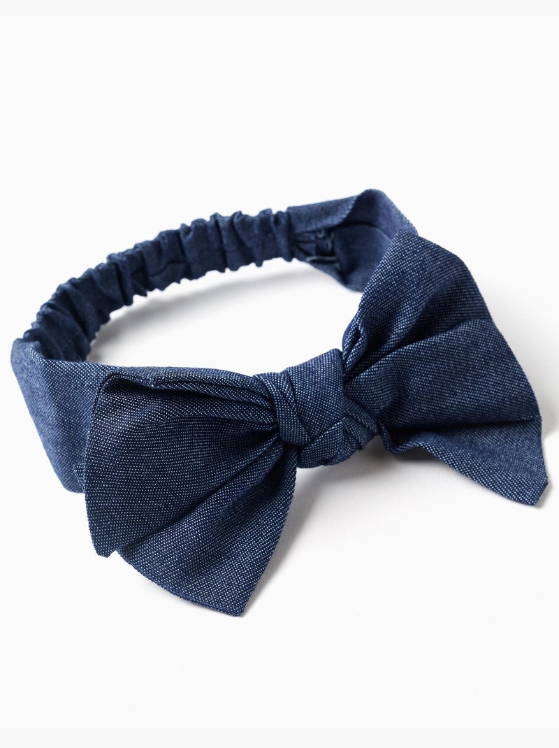 Bandeau pour cheveux avec nœud et élastique Beige clair - Kiabi
