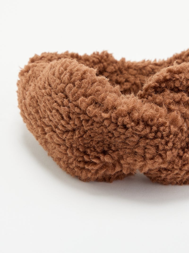 Bandeau pour cheveux effet moutonné Marron - Kiabi
