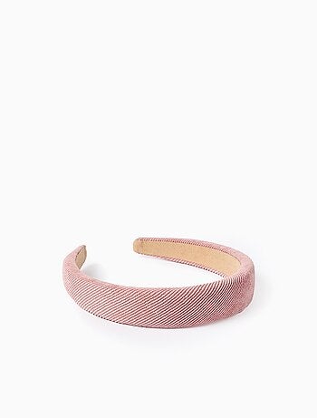 Bandeau Rembourré en Velours Côtelé avec Nœud