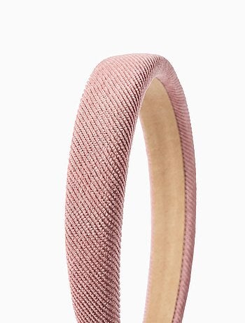 Bandeau Rembourré en Velours Côtelé avec Nœud