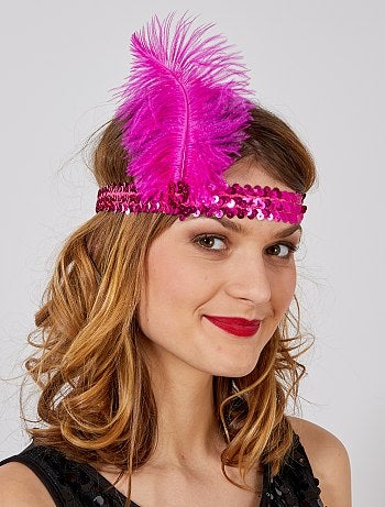 Bandeau sequin avec plume 'Charleston'