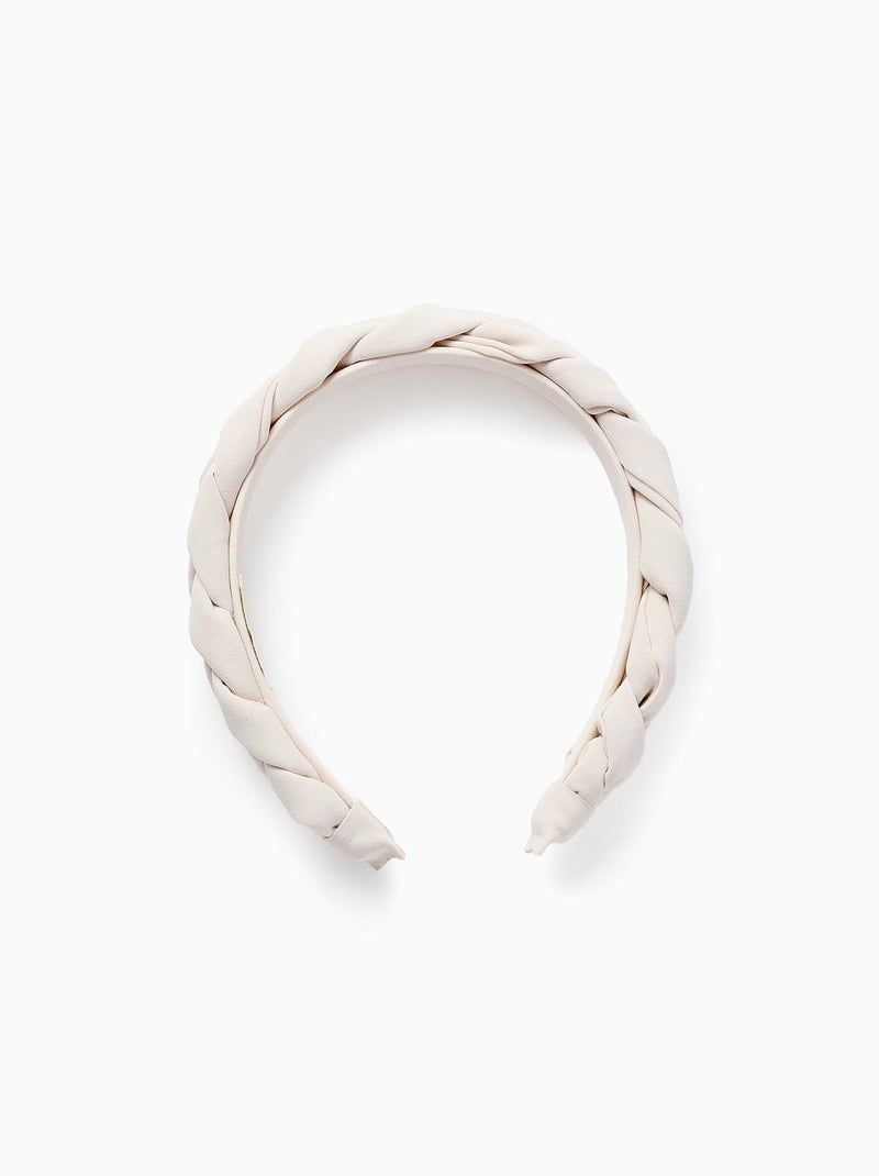Bandeau Tressé Blanc - Kiabi