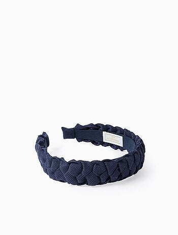 Bandeau Tressé en Velours Côtelé
