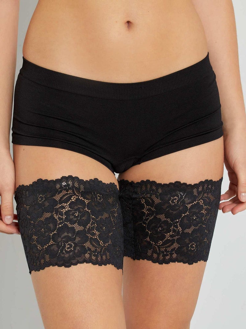 Bandes cuisses anti-frottement 'By Bra' noir - Kiabi