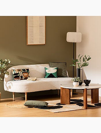 Banquette 2 places en bouclette design