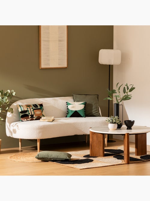 Banquette 2 places en bouclette design - Kiabi Banquette 2 places en bouclette design - Kiabi