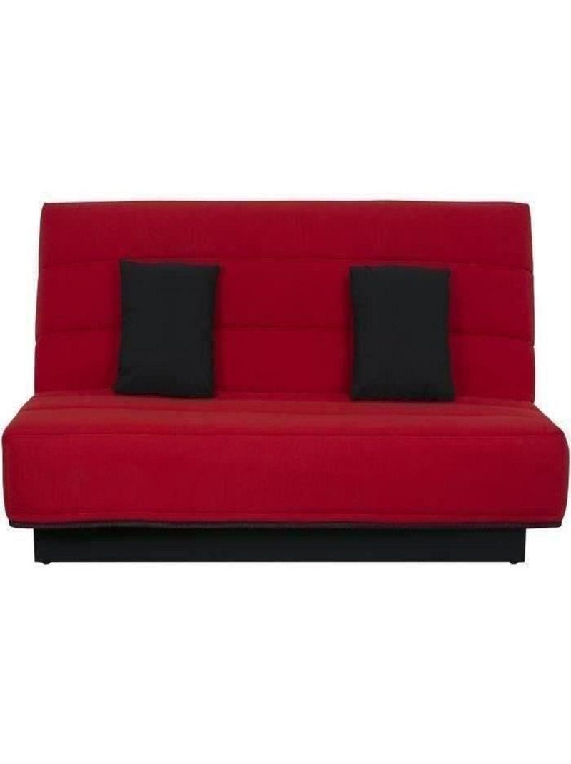 Banquette Clic clac 120 x 190 - Tissu rouge - - AUCUNE Rouge - Kiabi