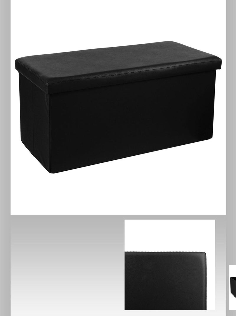 Banquette coffre pliable Loft Noir - Kiabi