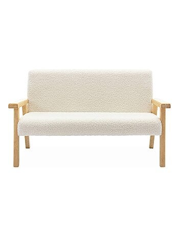 Banquette pour enfant bouclette et bois d'hévéa 2 places Isak Kid